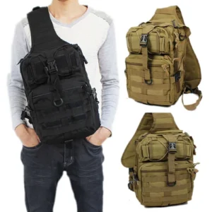 Camping Hiking Tactical Sling Bag - Molle Shoulder Chest Backpack Outdoor