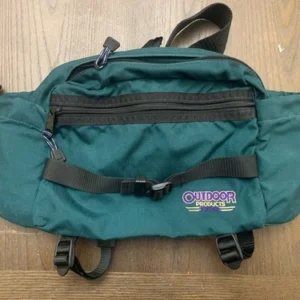 Outdoor Products Vintage Hydration Hiking Waist Bag Fanny Pack Dark Green