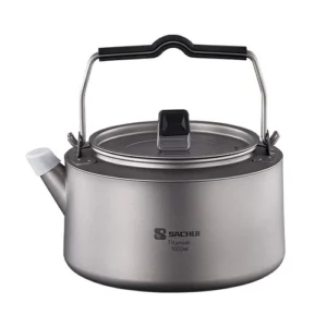 1PC Camping Pure Titanium Kettle Outdoor Tea Kettle Camping Tea Pot Portable